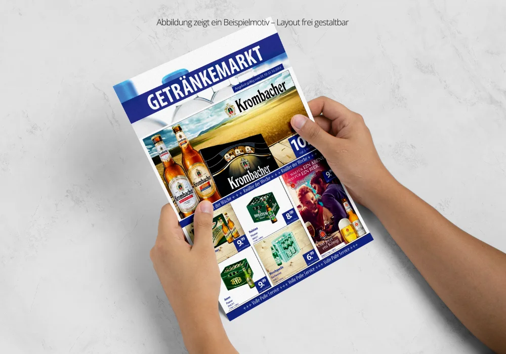 Thomas Getränke Flyer Standard A4 Hochformat 4 Seiten