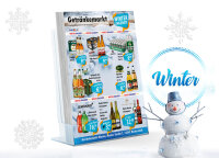Karl Getränke-Flyer WINTER  (A4 Hochformat  / 4 Seiten)