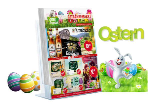 Thomas Getränke Flyer Ostern ( A4 Hochformat / 4 Seiten )