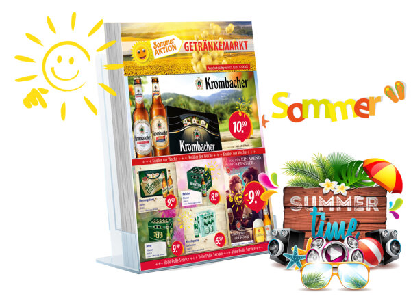 Thomas Getränke Flyer Sommer ( A4 Hochformat / 4 Seiten )