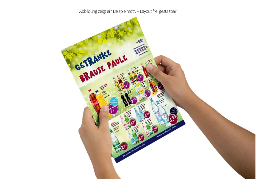 Frühling Getränke Flyer A5 Hochformat 2 Seiten