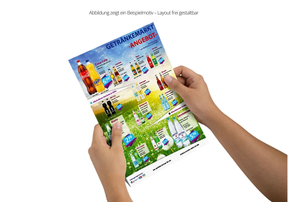 Sommer Getränke Flyer A5 Hochformat 2 Seiten