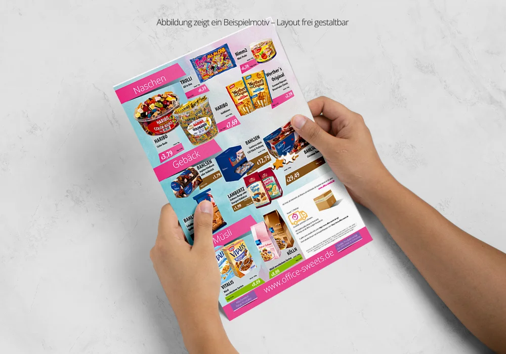 Kaffee-Flyer A4 Hochformat 2 Seiten