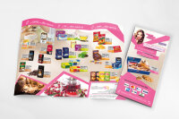 Süsswaren-Flyer  (DIN Lang Falzflyer / 6 Seiten)