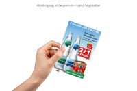 Flyer, DIN A6, einseitig bedruckt
 (7,4 x 10,5 cm)