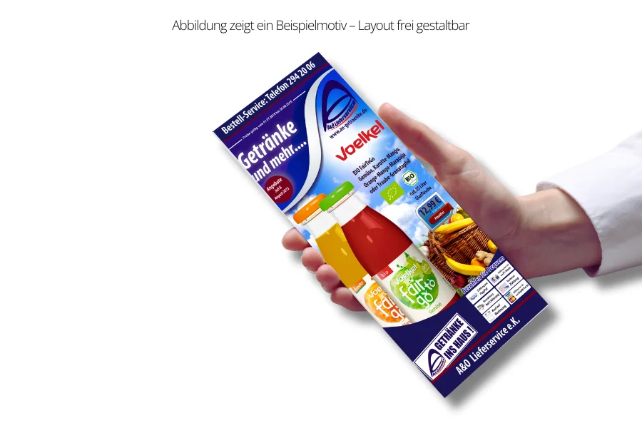 Flyer DIN Lang einseitig bedruckt 9,8 × 21,0 cm